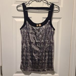 EYESHADOW SEQUIN TANK,  SIZE L